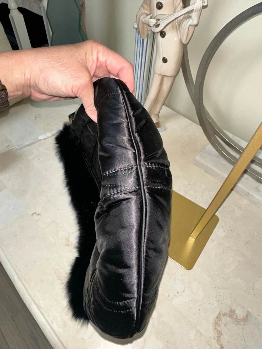 Coach Rabbit Fur Trim Hobo Bag - Women - Picture 8 of 10